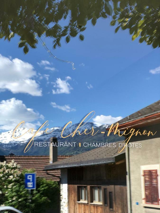 Cafe Cher-Mignon Et Chambres D'Hotes Chermignon-d'en Haut エクステリア 写真